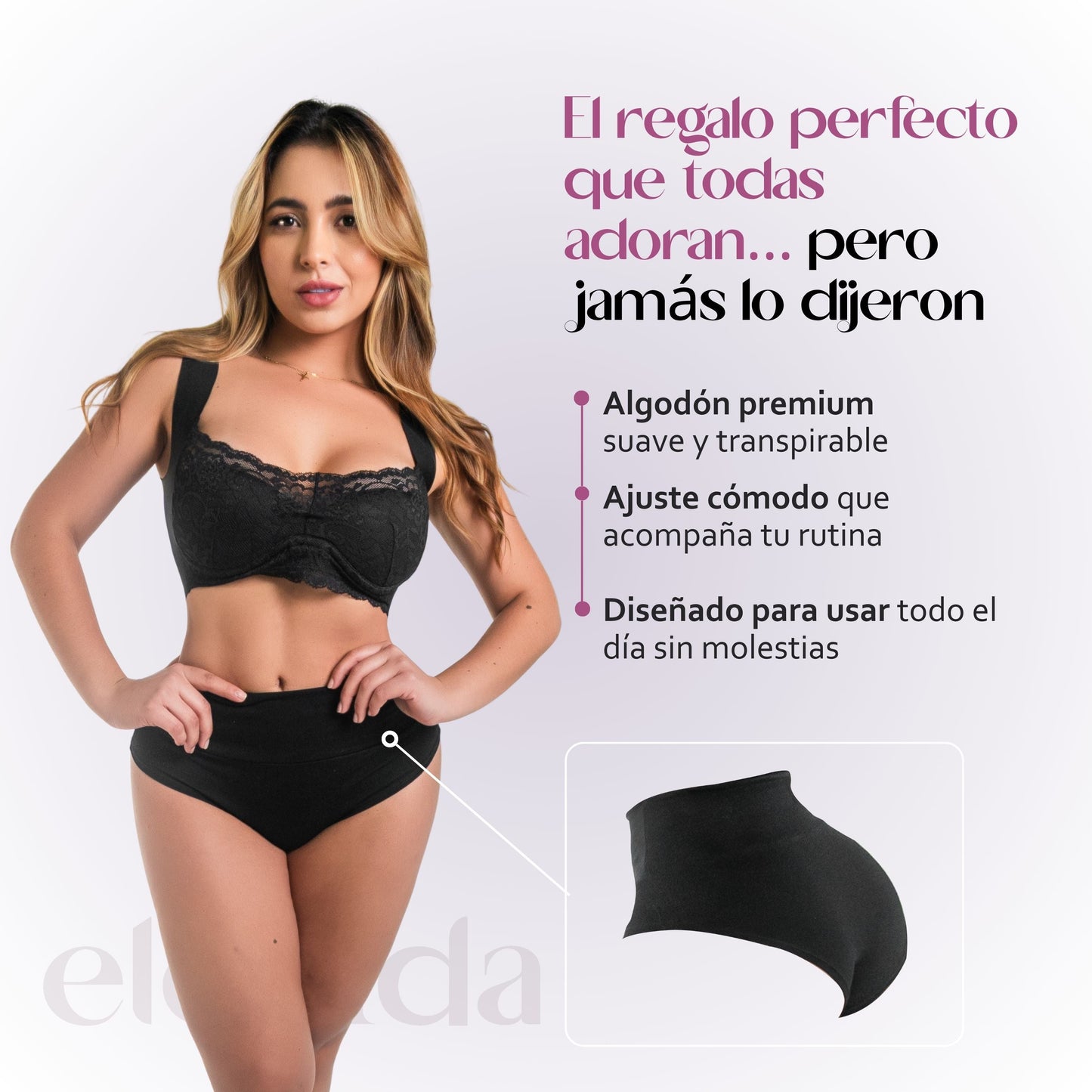 Panty de algodón con compresión suave – Tan cómodo que se olvida que lo tiene puesto.
