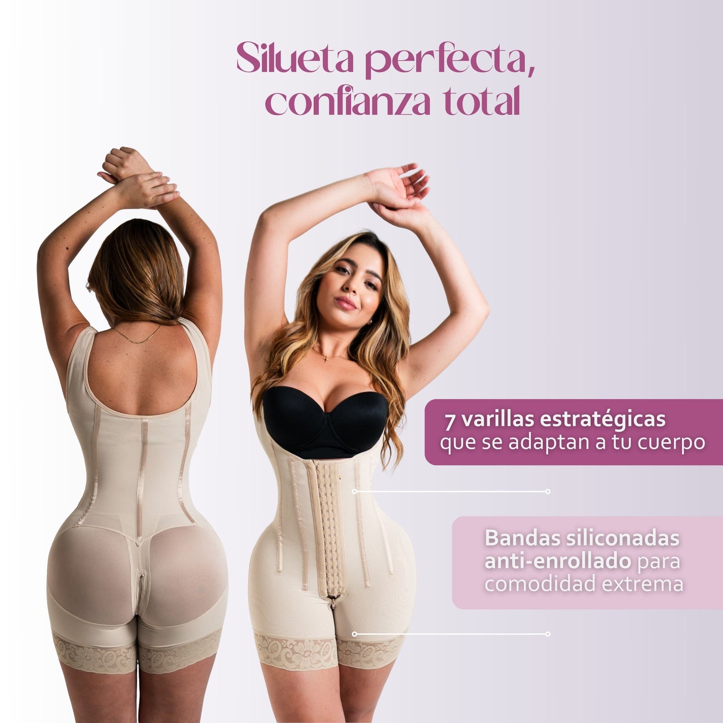 Faja efecto lipo Elegida: la que hace que tus amigas pregunten por tu cirujano.